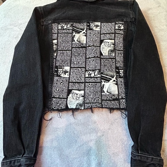 GUESS Women's Charcoal Denim Jacket - Picture 8 of 8